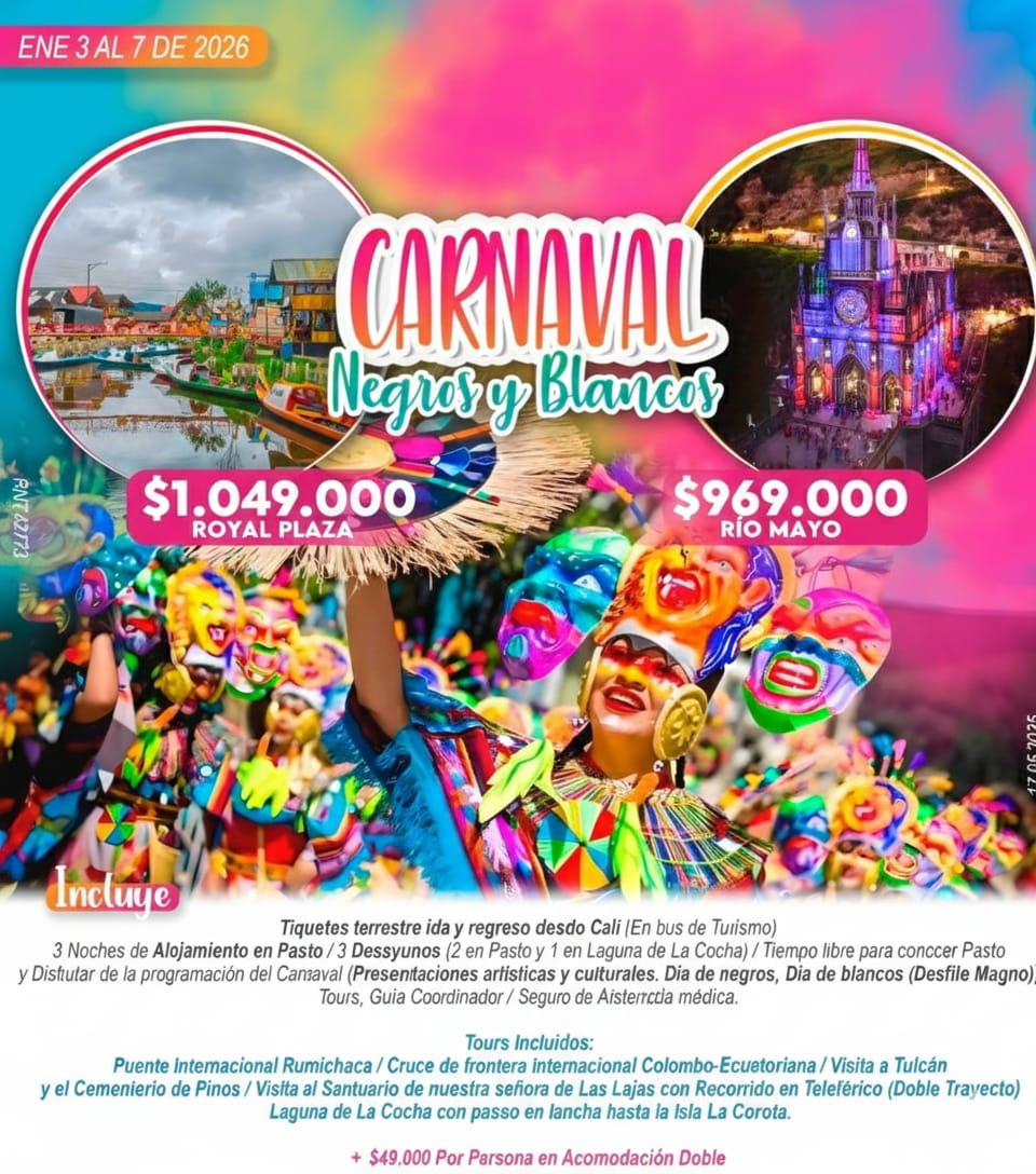 Plan Carnaval Negros y Blancos - Royal Plaza & Río Mayo